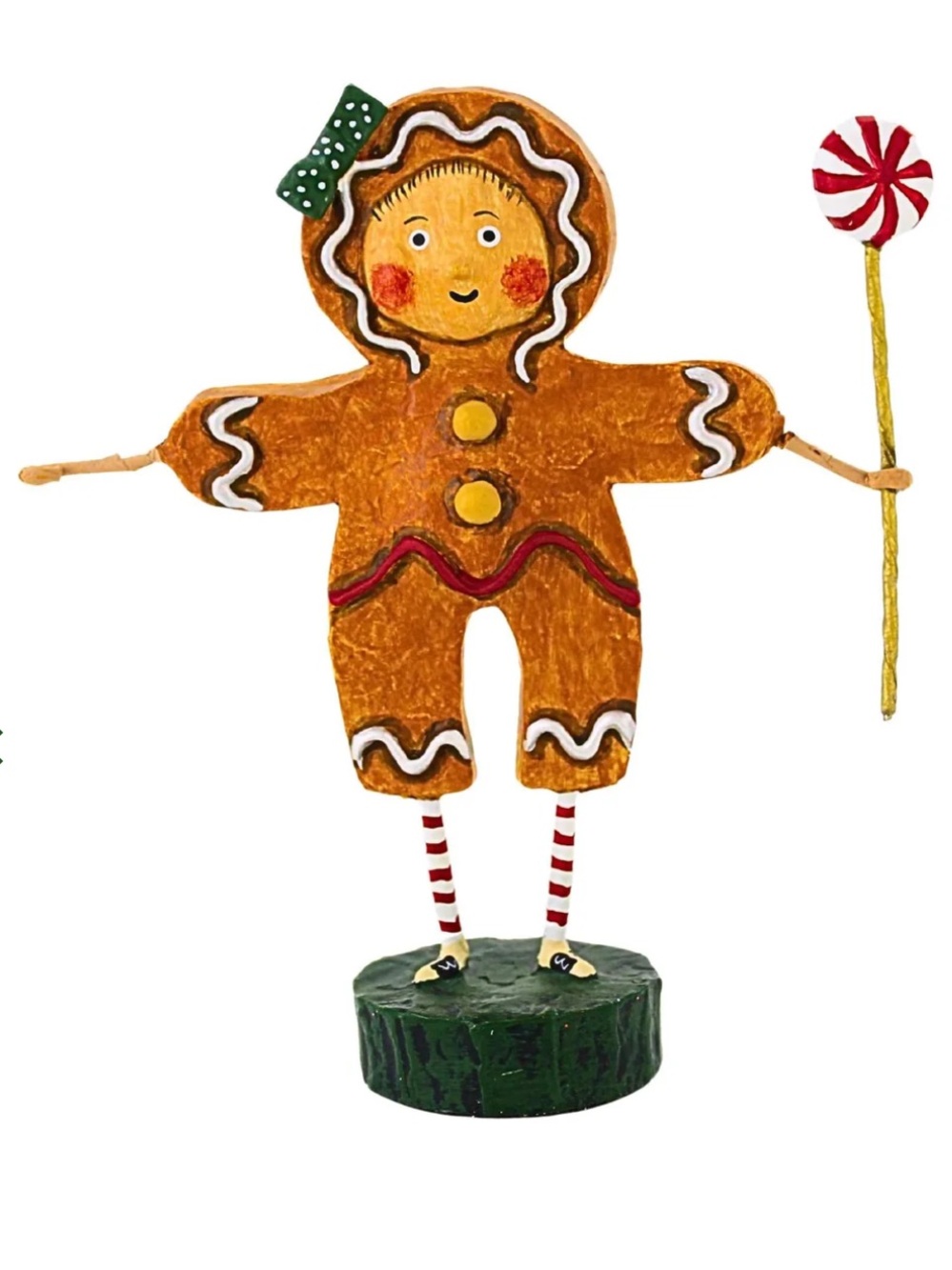 Lori Mitchell Whimsical Tan Gingerbread Girl Figurine